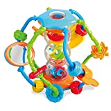 Kidoozie Little Hands Activity Ball, Perfect for Teething, Develops Hand-Eye Coordination, Emits Soothing Sounds, for Children 6-18 Months +, Multicolor