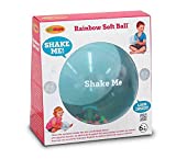 Edushape Sensory Toy Ball For Baby And Toddlers (7 Inch) - Multi-Color Mini Noisemaker Balls Inside - Fine Motor Skills Developmental Toy for Babies, Toddlers, Infants and Kids