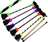 FLASH Pro Flower Stick Set (5 Colours) Silicone Coated Flowerstick & Handsticks! Suprime Quality, Fiberglass Shaft, Silicone Grip. (UV Green) Price is for ONE Flowerstick and Handstick Combo