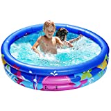 Joyjoz Kiddie Inflatable Swimming Pool for Kids, Inflatable Pool Blow Up Pool for Kids/Girl/Boy, 48' X 15' Kiddie Paddling Pool Indoor&Outdoor Toddler Water Game Play Center