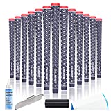 CHAMPKEY X Rubber Golf Grips Set of 13 (5 Oz Solvent,Hook Blade,15 Tapes & Vise Clamp Available)-Choose Between 13 Grips & All Repair Kits and 13 Grips & 15 Tapes (Blue(Repair Kits), Midsize)