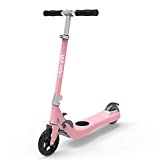 Urban Drift Kids Electric Scooter for Girls Pink Age 3-5, Kid E Kick Scooter Eight Ten Adjustable Height Child Electrical Motorized Two Wheel Mini Scooter Folding Lightweight Fast Charge Safe Speed