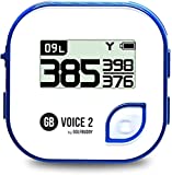 GolfBuddy Clip on Voice 2 Golf Navigation GPS for Hat/GPS and Laser Rangefinder, 14 Hours Battery Life, Water Resistant with Lifetime Free Courses and Software Updates,White/Navy