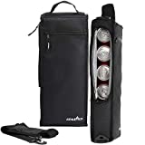 Athletico Golf Cooler Bag - Soft Sided Insulated Cooler Holds a 6 Pack of Cans or Two Wine Bottles (Black)