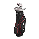 KVV Men’s Complete Golf Clubs Package Set Includes Driver, Fairway, Hybrid, 5#-P# Irons, Putter, Stand Bag, Head Covers, Right Handed