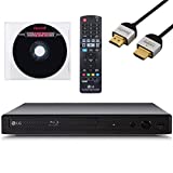 LG BP350 Blu-Ray Disc Player with Built-in Wi-Fi - Amazon, Netflix, YouTube + Remote Control + NeeGo High-Speed HDMI Cable W/Ethernet NeeGo Lens Cleaner