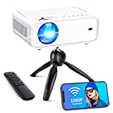 WiFi Mini Projector, ACROJOY 9000 Lumens Video Projector w/ Tripod, HD 1080P & 240' Display Supported, Portable Movie Outdoor Projector Compatible with TV Stick, HDMI, VGA, TF, AV, USB, iOS & Android