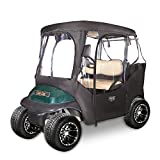 10L0L Golf Cart Enclosure for Club Car DS Precedent 2 Passenger Golf Cart Cover with 2 Door Zippers Side Mirror Opening Zipper 4 Side Transparent Windows and Taillight Zone