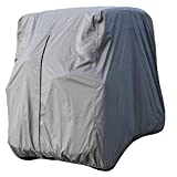 Lmeison 2 Passenger Golf Cart Cover Waterproof Golf Cart Cover Fits EZ GO, Club Car and Yamaha, Dustproof and Durable, Grey