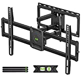 USX MOUNT Full Motion TV Wall Mount for Most 47-84 inch Flat Screen/LED/4K TV, TV Mount Bracket Dual Swivel Articulating Tilt 6 Arms, Max VESA 600x400mm, Holds up to 132lbs, Fits 8” 12” 16' Wood Studs
