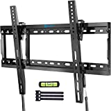 Tilt TV Wall Mount Bracket Low Profile for Most 37-70 Inch LED LCD OLED Plasma Flat Curved Screen TVs, Large Tilting Mount Fits 16-24 Inch Wood Studs Max VESA 600x400mm Holds up to 132lbs by Pipishell