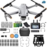 DJI Air 2S Fly More Combo with Smart Controller - Drone Quadcopter UAV with 3-Axis Gimbal Camera, 5.4K Video, 3 batteries, Case, 128gb SD Card, Lens Filters, Landing pad Kit with Must Have Accessories
