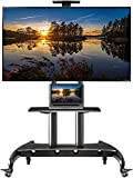 NB North Bayou Mobile TV Cart TV Stand with Wheels for 55' - 80' Inch LCD LED OLED Plasma Flat Panel Screens up to 200lbs AVA1800-70-1P (Black)