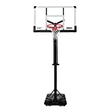 Lifetime 90734 Adjustable Portable Basketball Hoop, 54-Inch Tempered Glass Backboard, black