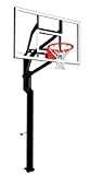 Goalsetter All-American In Ground Adjustable Basketball System with 60-Inch Glass Backboard and Collegiate Breakaway Rim, Black (SS45560G5)