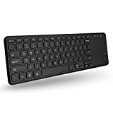 Macally Bluetooth Keyboard with Touchpad for Easy Media Control - Perfect Smart TV Keyboard with Trackpad for Samsung LG HTPC Mac - Wireless Keyboard with Touchpad - Couch Keyboard with Touch Pad