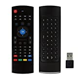 MX3 Air Mouse Remote with Keyboard AMGUR 2.4G Mini Wireless Keyboard Air Mouse Combos IR Learning Remote Control for Android TV Box Raspberry Pi, Mini PC, Google Smart TV Remote Mouse