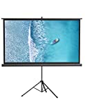 HYZ Projector Screen with Stand,100 inch Indoor Outdoor PVC Movie Projection Screen 4K HD 16: 9 Wrinkle-Free Design for Backyard Movie Night(Easy to Clean, 1.1Gain, 160° Viewing Angle & A Carry Bag)