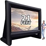 GYUEM 21 feet Inflatable Outdoor Projector Movie Screen - Blow Up Screen for TV & Movies with Blower Portable Projection Screen for Home Theater Outdoor Indoor Support Front & Rear Projection