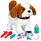 Forty4 Realistic Puppy Dog Toy for Kids, Walking, Barking, Singing, Tail Wagging, Like Real Robotic Present Pet Toy for Toddler Kids Girls Boys