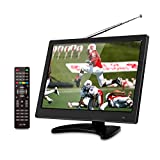 Eavacic 13.3' Portable TV/Monitor Handheld Televison ATSC and NTSC Mini TV with HDMI USB/SD Battery Operated for Car, Caravan, Camping, Outdoor and Kitchen