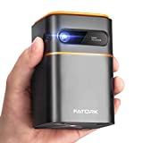 Mini DLP Projector, FATORK 5G WiFi Smart Portable Movie Projectors, Pocket Monster Outdoor Projector for Phone 1080P HD Support Wireless Video Travel Short Throw, Compatible with iOS/Android/HDMI/USB
