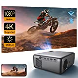 Raydem Video Projector 9500L, Native 1080P 200' Display, 5G WiFi and Bluetooth 5.0, Outdoor LED Portable Projector Supports 4K, HD, Home Movie Theater Projector Compatible with TV Stick,Phone,Computer
