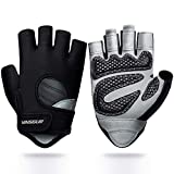 Vinsguir Workout Gloves for Men and Women, Fingerless Weight Lifting Gloves for Exercise, Lightweight Breathable Gym Gloves for Weightlifting, Fitness, Training, Climbing, Cycling and Rowing