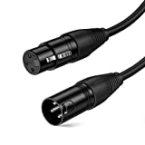 XLR Microphone Cable,CableCreation 6 FT XLR Male to XLR Female Balanced 3 PIN Mic Cables, Black