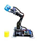 Adeept 5-DOF Robot Arm 5Axis Robotic Arm Kit Compatible with Arduino IDE | Programmable Robot DIY Coding Robot Kit | STEAM Robot Arm Kit with OLED Display | Processing Code and PDF