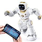Ruko Large Smart Robots for Kids, Programmable and Interactive Robot Toy, Remote Control + APP Control + Voice Control + Bluetooth Player + Gravity Sensor, Gift for 4 5 6 7 8 9 Boys and Girls