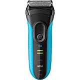 Braun Electric Series 3 Razor with Precision Trimmer, Rechargeable, Wet & Dry Foil Shaver for Men, Blue/Black, 4 Piece
