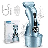 Electric Razor for Women Electric Shaver for Women for Legs Bikini Trimmer Underarm Public Hairs Rechargeable Womens Shaver Wet Dry Use Painless Cordless with Detachable Head