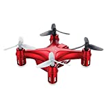Propel Atom 1.0 Mini Pocket Drone | Small Remote Control RC Micro Quadcopter | Long-Range (100+M) Nano Toy Helicopter| Beginner to Advanced Pilots | Adults Kids Boys Age 10 and Up| Silver (Red)