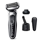 Braun Electric Razor for Men Flex Head Foil Shaver with Precision Beard Trimmer, Rechargeable, Wet & Dry, 4in1 SmartCare Center and Travel Case, Silver