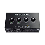 M-Audio M-Track Duo – USB Audio Interface for Recording, Streaming and Podcasting with Dual XLR, Line & DI Inputs, Plus a Software Suite Included, with 2 Mic