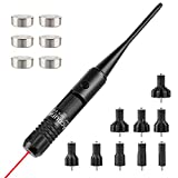 MidTen Laser Bore Sight kit Multiple Caliber with Big Button Switch for 0.177 to 0.54 Caliber Rifles Handgun Red Dot BoreSighter with 2 Sets of Batteries