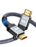 8K HDMI Cable 2.1 48Gbps 6.6FT/2M, Highwings High Speed HDMI Braided Cord-4K@120Hz 8K@60Hz, DTS:X, HDCP 2.2 & 2.3, HDR 10 Compatible with Roku TV/PS5/HDTV/Blu-ray