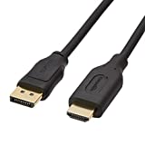 Amazon Basics Uni-Directional DisplayPort to HDMI Display Cable 4K@30Hz - 6 Feet, 10-Pack, Black