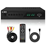 Analog-to-Digital Converter-U-003 Digital Converter Box/Set-Top Box/ATSC Tuner for 1080P Live with HDMI Cable, TV Tuner, DVR TV Recording&Playback, EPG, USB Media Player, Local Channel Free