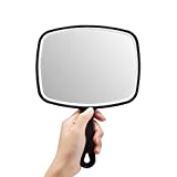 OMIRO Hand Mirror, Black Handheld Mirror with Handle, 6.3' W x 9.6' L