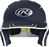 Rawlings MACH Baseball Batting Helmet, Junior, Matte Navy/Matte White