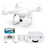 Potensic T25 GPS Drone with Camera for Adults 2K FPV, RC Quadcopter with WiFi Live Video, Auto Return Home, Altitude Hold for Beginners, Follow Me, Way-points Flying Toy, 2 Batteries Long Flight, Carrying Case, White