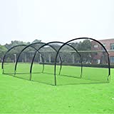 Hitting Cage Net Baseball Batting Cage, Baseball Training Equipment Batting Cage Net, Baseball and Softball Cage Net with Frame and Net, Backyard Hitting and Pitching Practice, 29.5 x 13 x 9 ft