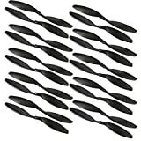 QWinOut 3k Carbon Fiber Propeller Cw CCW 8045 8047 9047 1045 1047 1147 1238 1245 1447 1555 CF Props for RC Quadcopter Hexacopter Multi Rotor UFO (10 Pairs,1047)