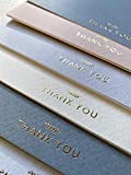 (36 Pack) Thank You Cards With Envelopes & Stickers - Elegant Dusty Blue Emboss Gold Foil Pressed - Blank Notes Wedding, Bridal, Baby Shower, Business and Formal All Occasion Cards (Dusty Blue)