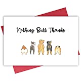 Nothing Butt Thanks, Cute Funny Thank You Card, Thanks Card for Anyone, Thanksgiving Day Card