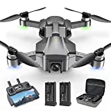 GPS 4k Drones with Electric Adjustable Camera for Adults Beginners, Professional RC Quadcopter with Brushless Motor, Dual Camera 40Mins Flight Time WiFi 5G FPV Transmission Auto Return Foldable