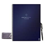 Rocketbook Fusion Smart Reusable Notebook - Calendar, To-Do Lists, and Note Template Pages with 1 Pilot Frixion Pen & 1 Microfiber Cloth Included - Midnight Blue Cover, Letter Size (8.5' x 11')