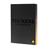 THINKERS Smart Notebook - 5mm dot grid, 256 numbered pages, Executive (6.5' x 8.67'), 120 gsm paper, black cover